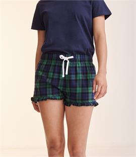 Skinnifit Ladies Tartan Frill Shorts